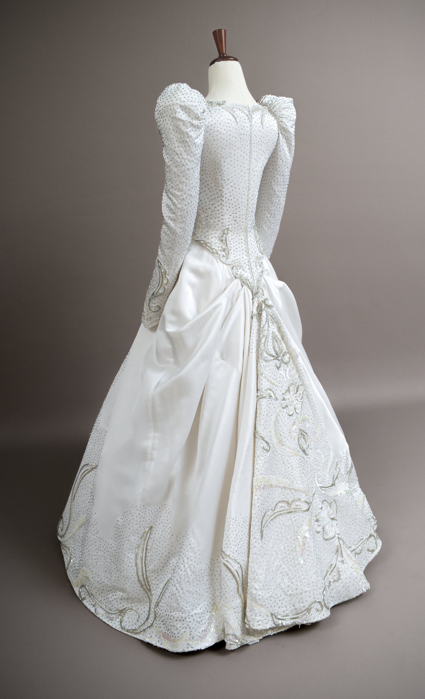 1990s Silk Sand Washed charmeuse satin