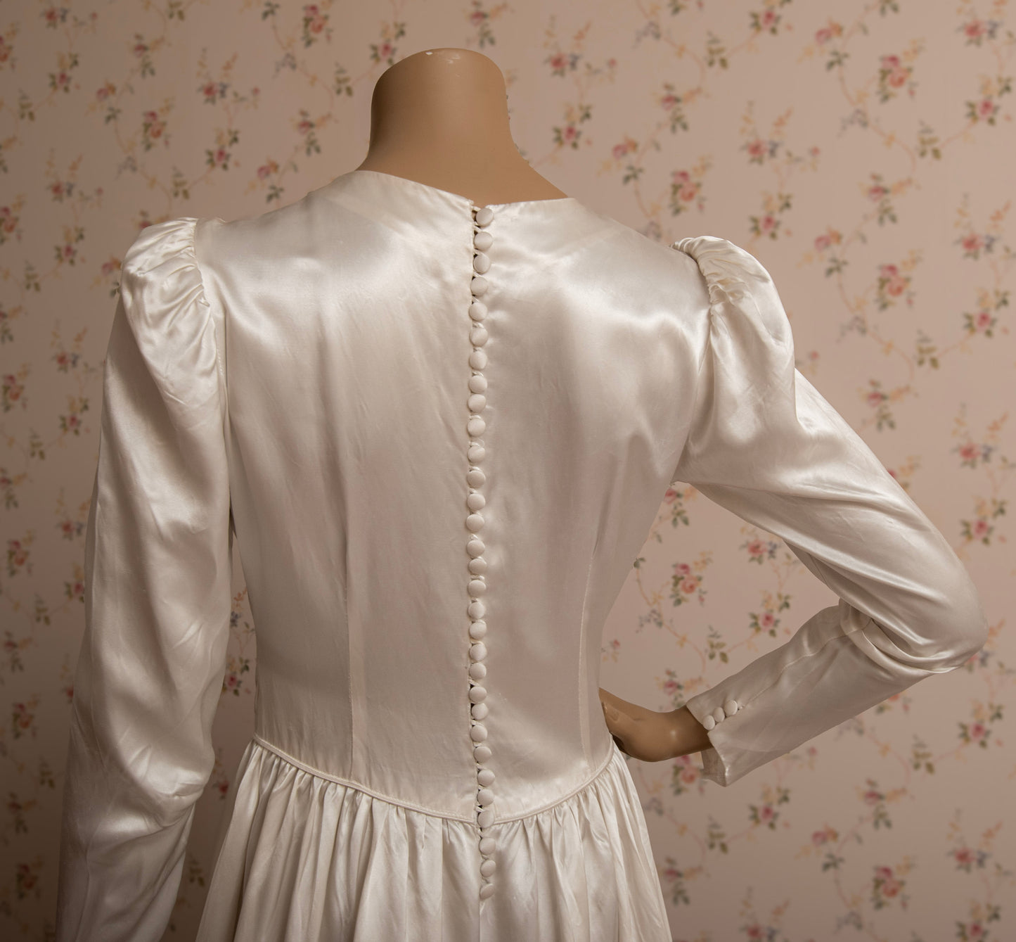 1940s Liquid Satin “Bow” Bias-Cut Wedding Dress w/Chapel Train (Coming Soon)
