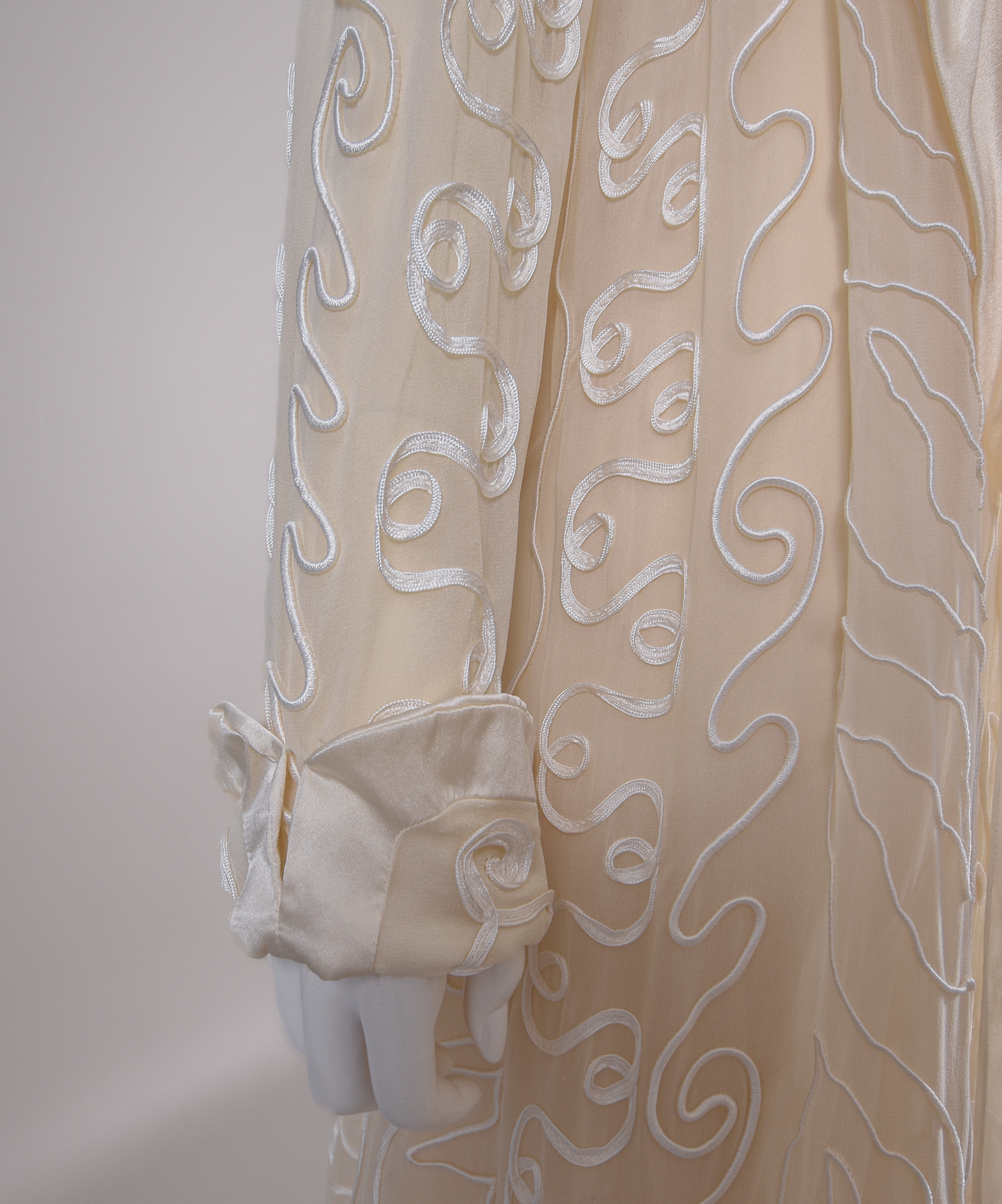 1920s Silk Crêpe Georgette 3pc Ensemble, Wedding Dress w/Jacket & Slip