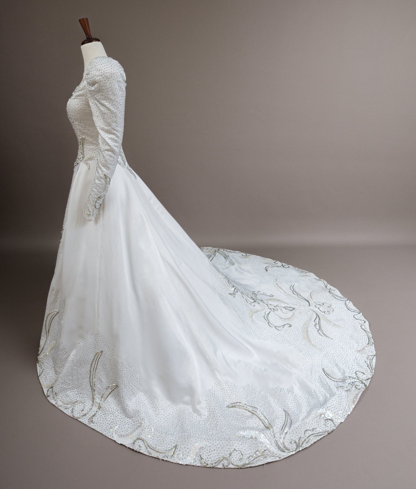 1990s Silk Sand Washed charmeuse satin