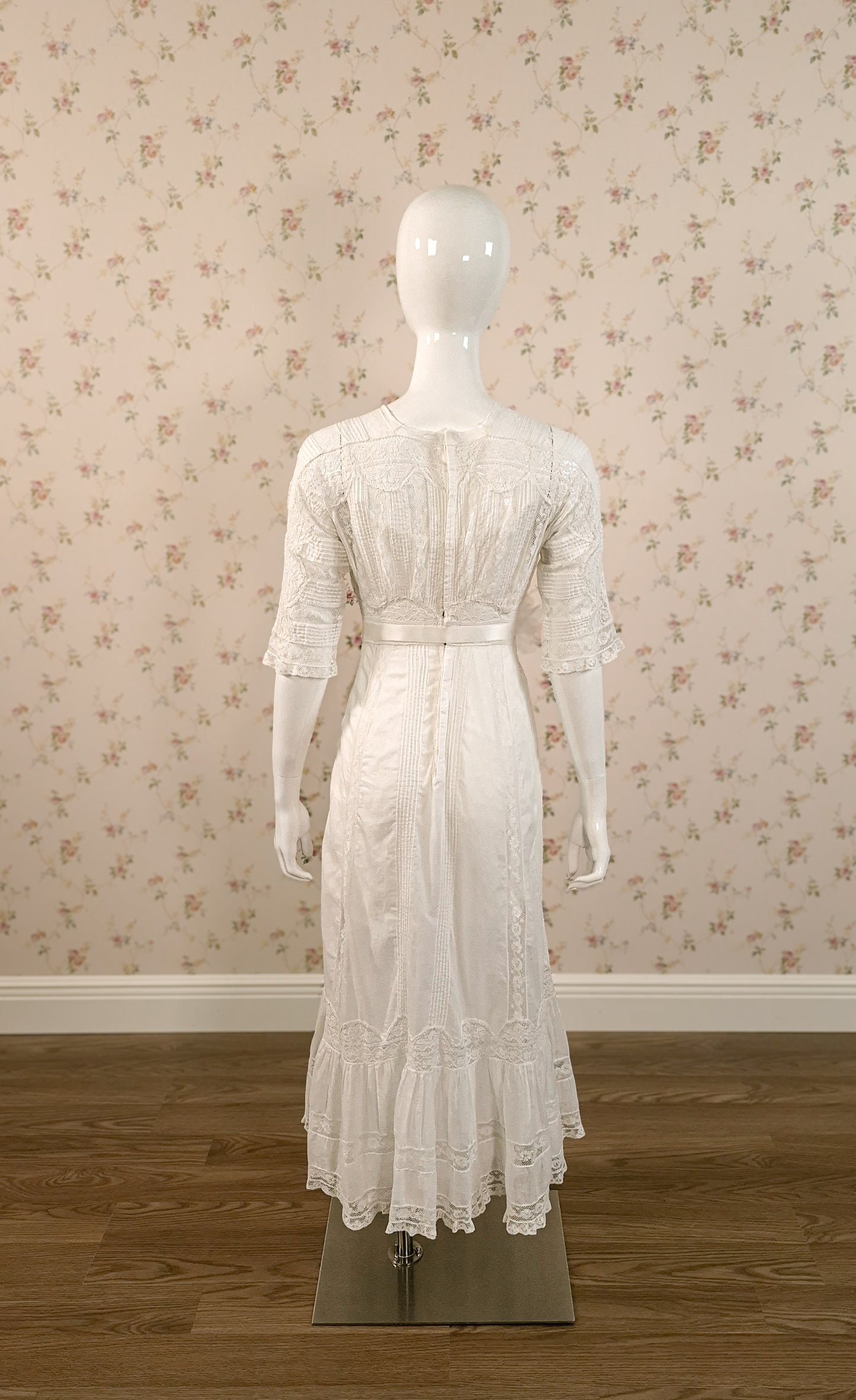 1908 Edwardian Lingerie Dress restored by littlerosebridal.com