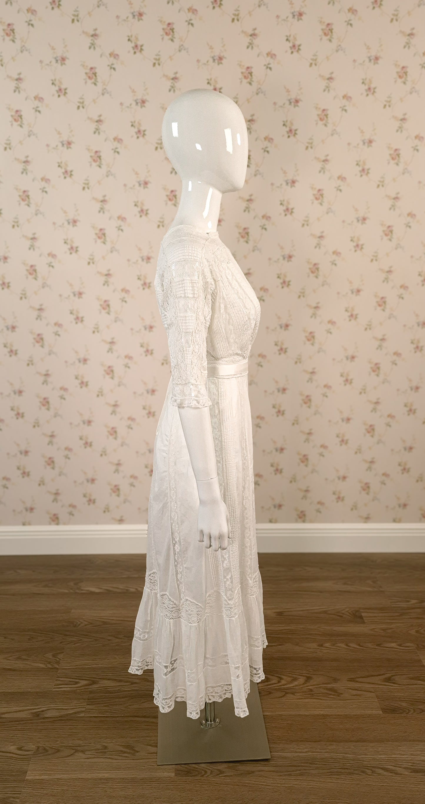 1908 Edwardian Lingerie Dress restored by littlerosebridal.com