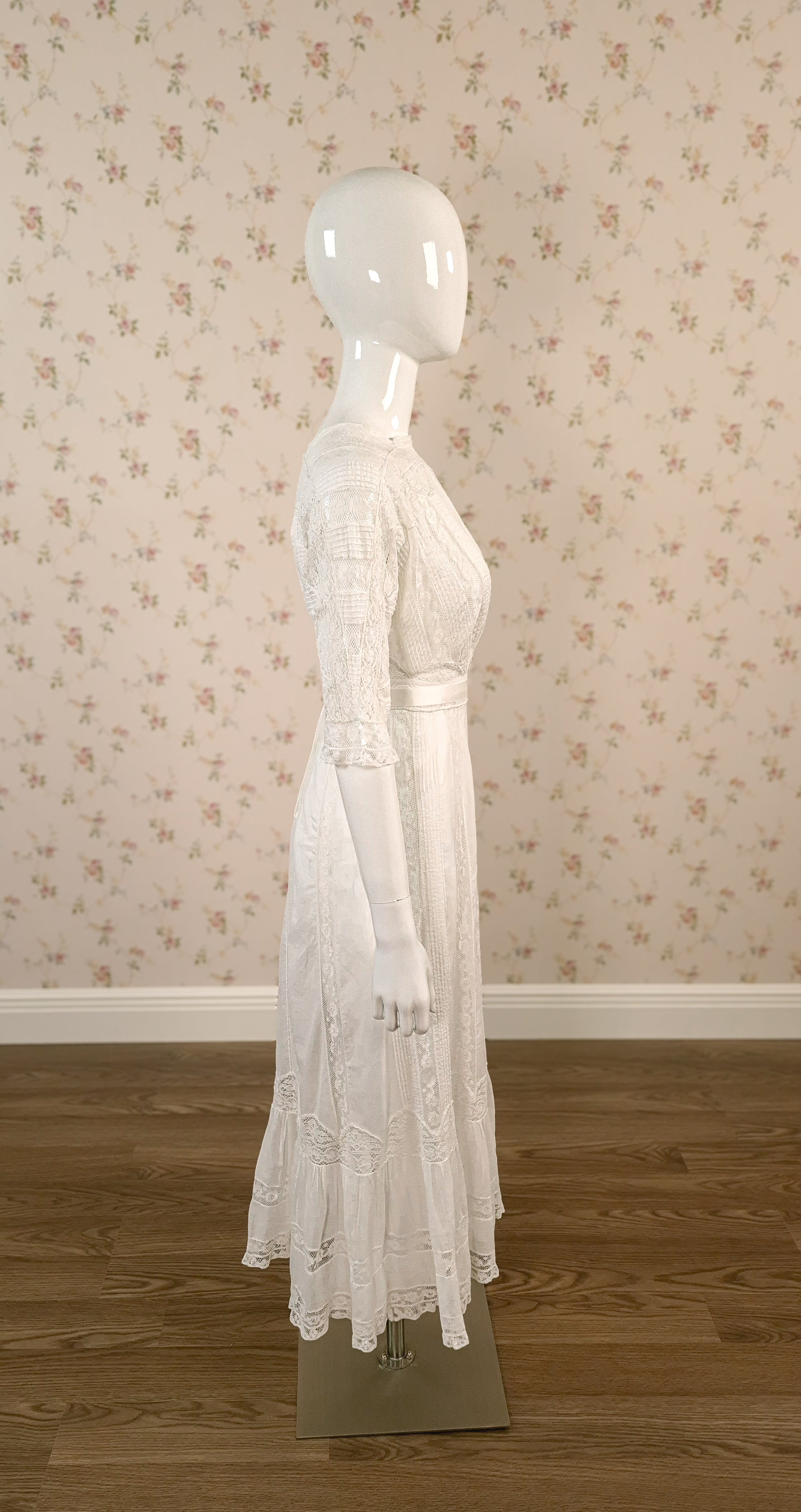 1908 Edwardian Lingerie Dress restored by littlerosebridal.com