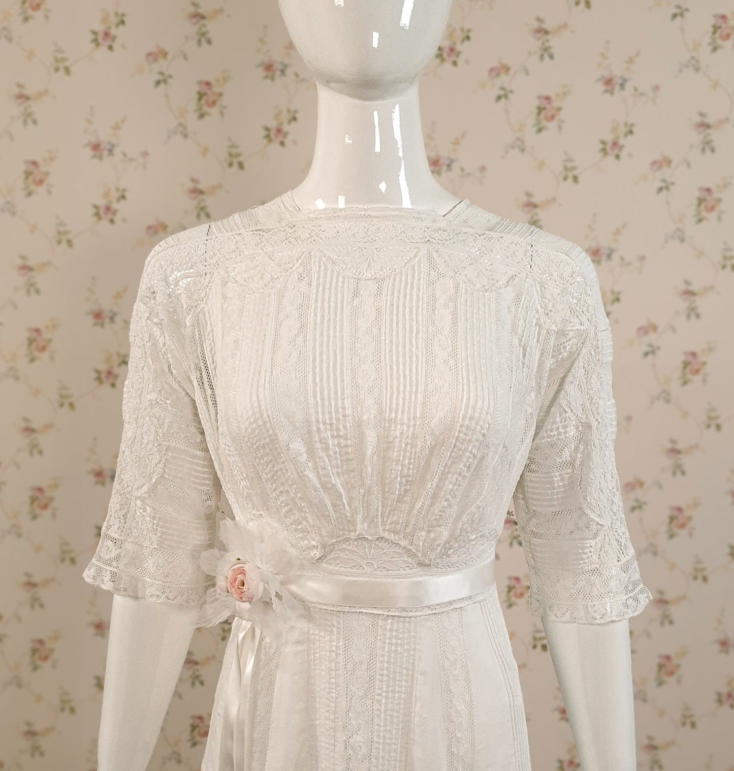 1908 Edwardian Lingerie Dress restored by littlerosebridal.com